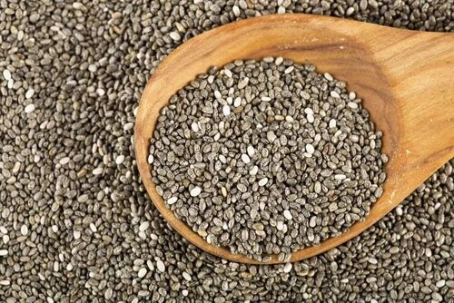 Organic Chia Seeds - 25 Kilograms, Black Color | FSSAI Certified, Organic, A Grade, 100% Purity, 12 Months Shelf Life, Packet Packaging