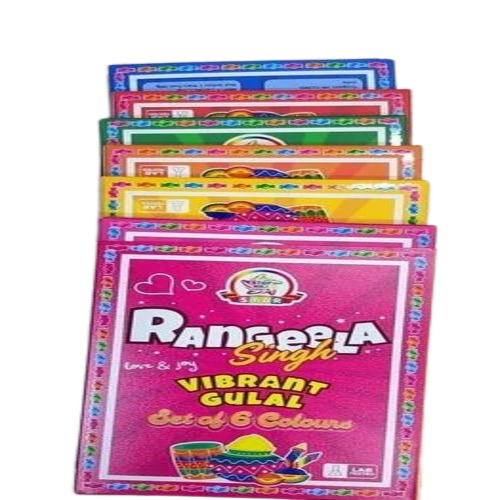 Scented Holi Gulal - Non Toxic Powder, Multicolor, Soft Texture | Eco Friendly, Natural and Scented with Rose Fragrance