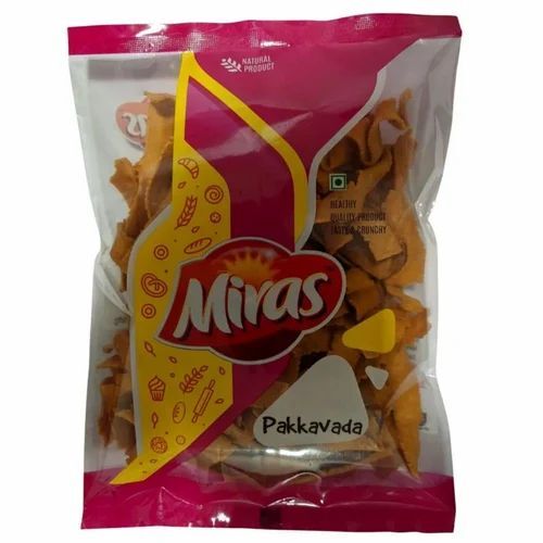 100g Miras Masala Pakkavada Chips - Packet | FSSAI Certified, Tasty & Crispy Fried Snack with Salty Flavor, 3 Months Shelf Life