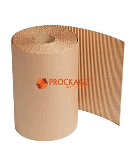 2 Ply Corrugated Paper Roll - 120 GSM, 35 Inch Width, 5 Meter Length, Brown Color | Ideal for Products Packaging Solutions