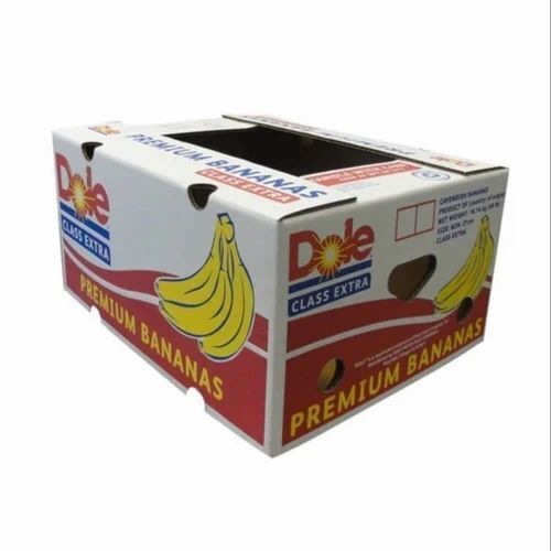 Banana Packaging Box - Paper Material , Multi Color Printed Design for Versatile and Eye-Catching Packaging Solutions