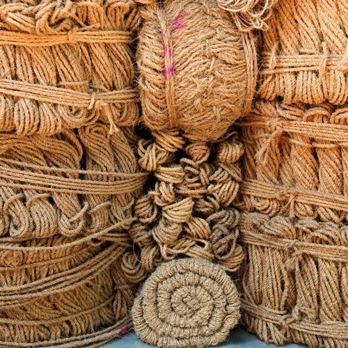 Coconut Coir Rope - 5 mm Diameter, 30 m Length, Dark Brown Color, 3 Ply Twisted Structure | Heavy Duty, Eco-Friendly, High Breaking Strength, Multipurpose Usage