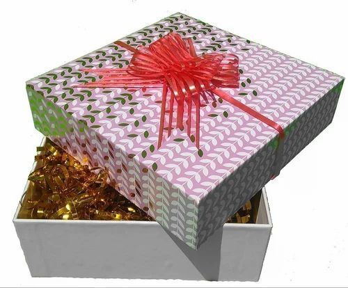 Decorative Packaging Box - Paper & Cardboard, Square Shape, Top & Bottom Closure, Capacity 1-5 Kg, Multi Color Design