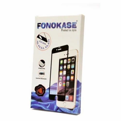 Mobile Tempered Glass Packaging Box - 200-270 GSM Kraft Paper, 5x10 Inches Multi Color Rectangular Shape, Moisture Proof, Biodegradable, Embossed Matte Finish