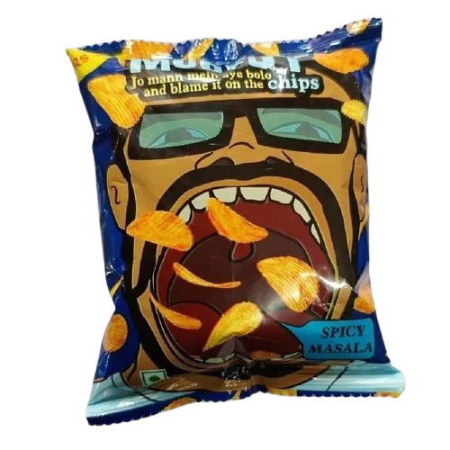 Potato Chips Spicy Masala - FSSAI Certified, Packet Packaging | Tasty, Crispy, Fried Processing, 6 Months Shelf Life, Spicy Flavor