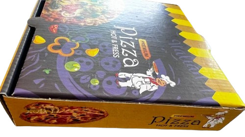 Printed Pizza Packaging Box - Paper, Square Shape, Multi Color, Digital Printing (CMYK), Single Wall 3 Ply | Ideal for Eye-Catching Food Presentation