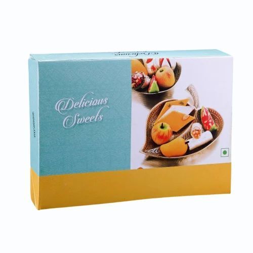 Printed Sweet Packaging Boxes - Paper Material, Rectangular Shape, Multi Color Printed Design, Capacity 1 Kg | Ideal for Gifting and Sweet Packaging