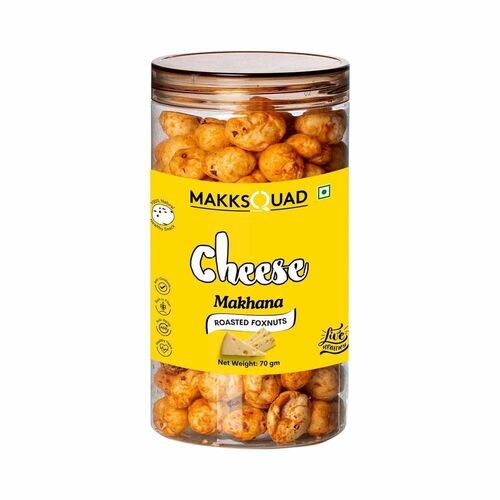 Roasted Cheese Makhana - Round, Dried, A Grade | Organic Flavor, FSSAI Certified, Good Packaging, Roasted Variety