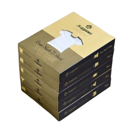 T-Shirt Packaging Boxes - Paper Material, Multi Color Design | Ideal for Printed T-Shirt Packaging Solutions
