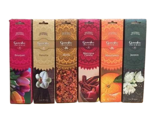 Agarbatti Packaging Box - 350-400 GSM Bleached Kraft Paperboard 250 x 20 x 20 mm Multi Color Rectangular Shape Spot UV Printing Biodegradable