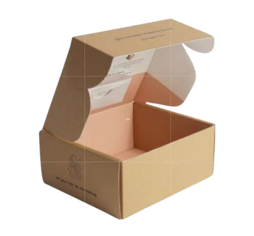 Die Cut Folding Box - Paper Weight Holding Capacity: < 5 Kg Brown Color | Digital Printing (CMYK) Ideal for Jewelry Food Apparels Gifts Office Supplies Electronics Shipping & Ecommerce Packaging