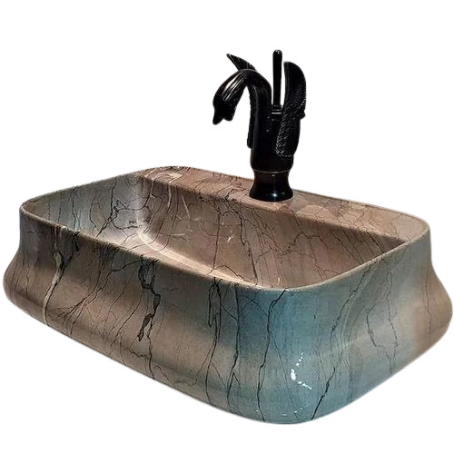 चमकदार सिरेमिक वॉश बेसिन