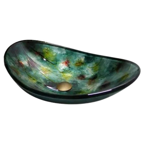 Green Glass Wash Basin
