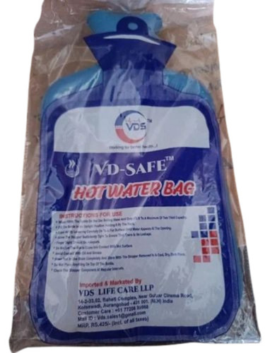 Hot Water Bag - Rubber Material Standard Size Blue Color | Long Lasting Portable Leak Proof Ideal for Back Cervical Joints Shoulder