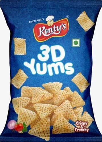 Kentys 3d Yums Fried Snack - Packet, Salty Taste | Tasty, Crispy, FSSAI Certified, Fried Processing, 4 Months Shelf Life