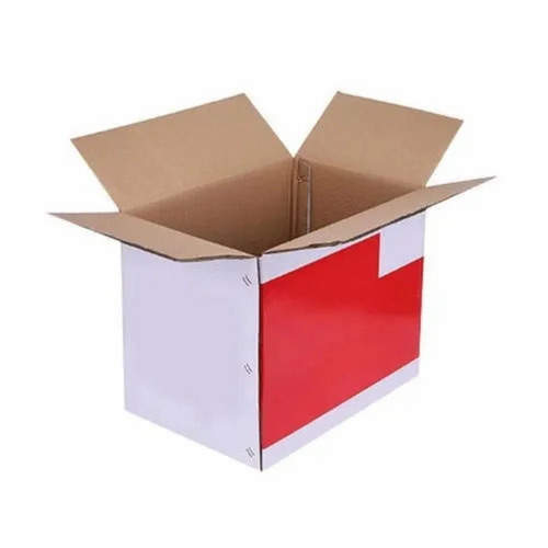 Printed Corrugated Packaging Box - Virgin Kraft Paper, Single Wall 3 Ply, White, Moisture Proof, Rectangular Shape, 25 Kg Capacity | Ideal for Gifts, Apparel, Electronics, Food