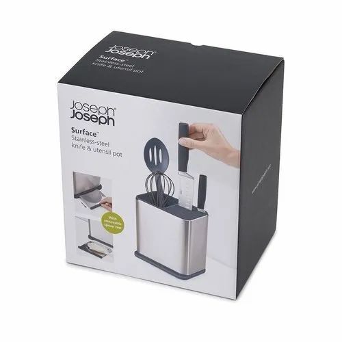 Printed Utensils Packaging Box - PVC Laminated, 18x12x3 Inch, Multi Color | Rectangular Cardboard, Printed Pattern