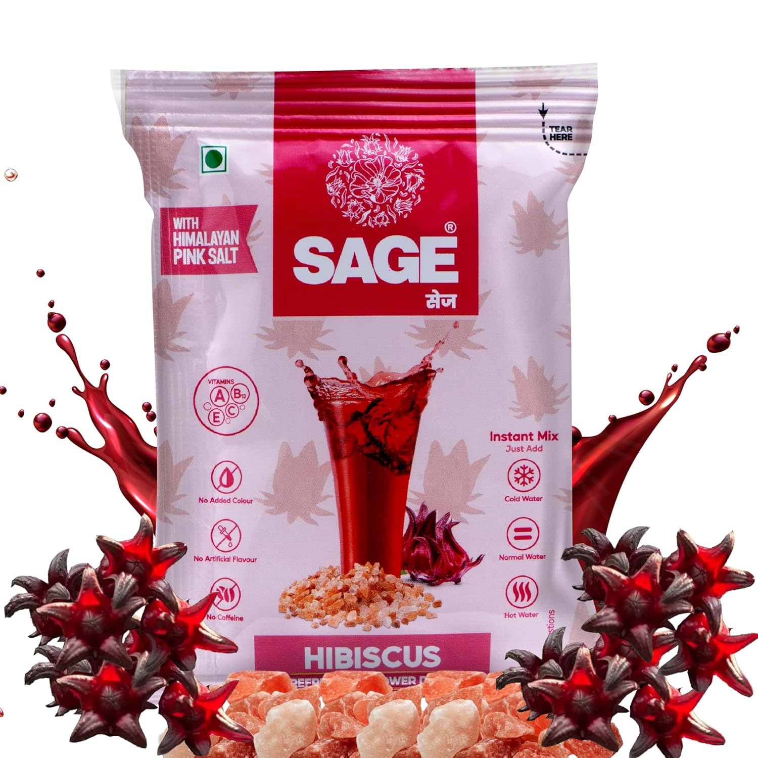 SAGE Hibiscus Powder with Himalayan Pink Salt