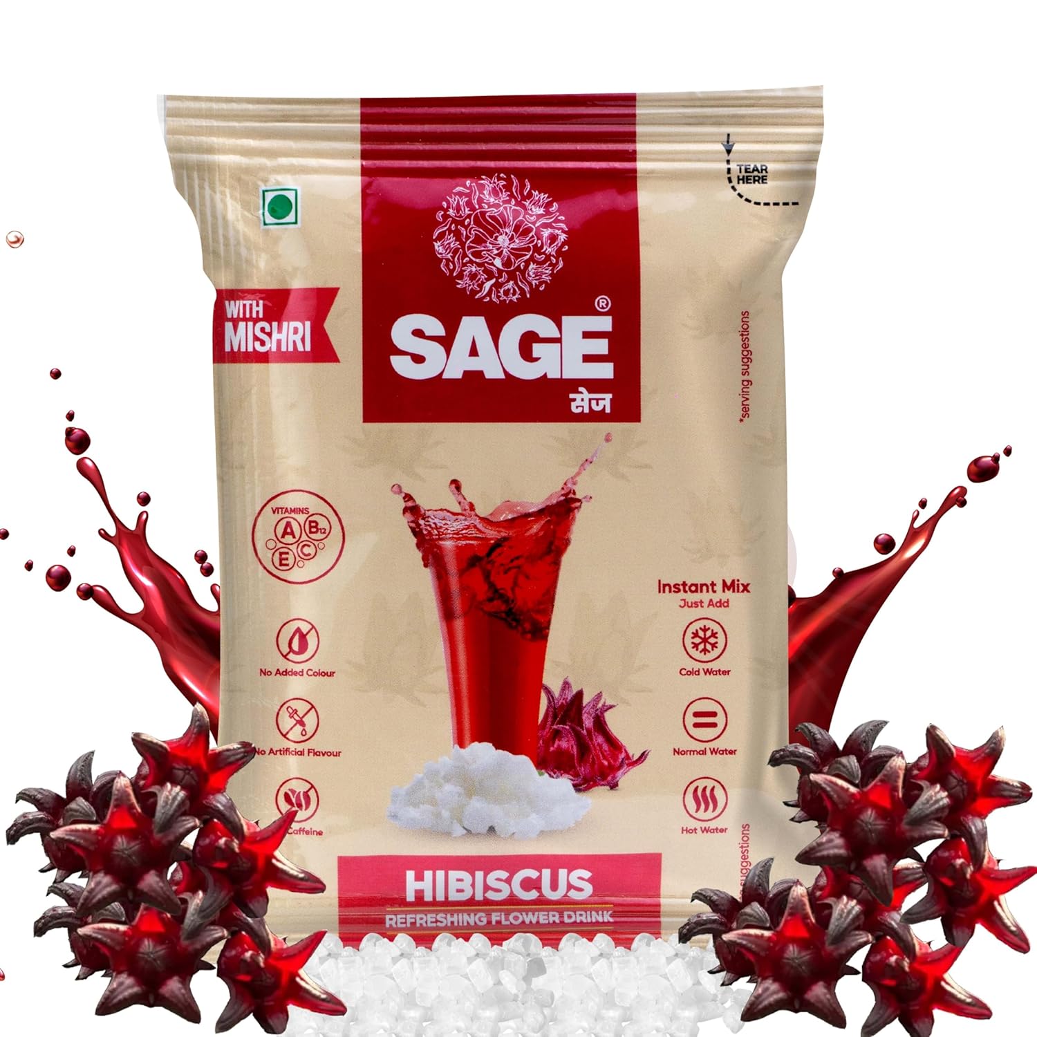 SAGE Hibiscus Powder with Mishri
