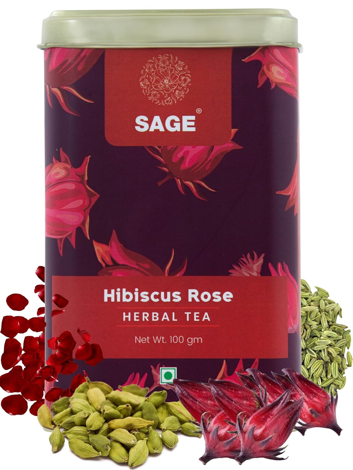 Sage Premium Hibiscus Rose Tea 100g