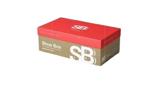 Shoes Packaging Box - Multi Color, 10.75 x 5.5 x 4 Inches, Virgin Kraft Paper, 3 Mm Thick, Biodegradable, Embossed, Foil Stamped, 3 Ply