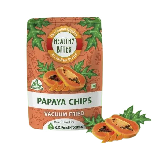 Vaccum Fried Papaya Chips Namkeens - 100 Gram Packet | Salty, Tasty And Crispy Snack, Fssai Certified, 6 Month Shelf Life