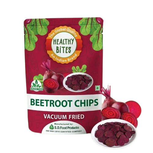 Vacuum Fried Beetroot Chips - 100 Gram Packet | Tasty, Crispy, Salty, FSSAI Certified, 6 Months Shelf Life