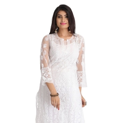 Womens Kurti  - Color: White