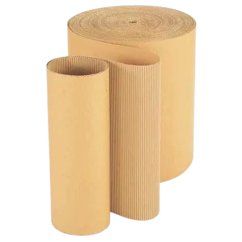 Brown Corrugated Paper Roll - 80 GSM, 2 Ply , Color: Brown, Material: Corrugated Paper, Ideal for Packaging Papers
