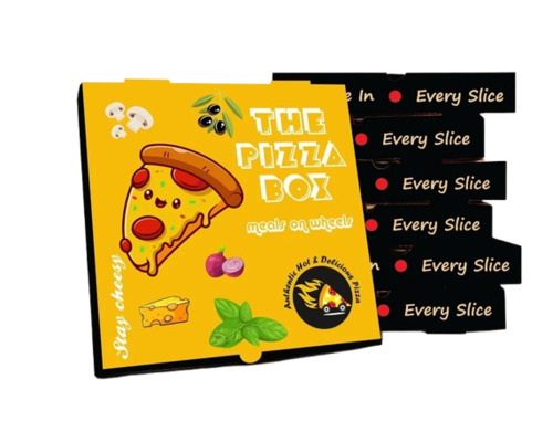 Customized Printed Pizza Box - Paper Material, Multi Color | Durable Pizza Packaging Solution for Fresh Delivery