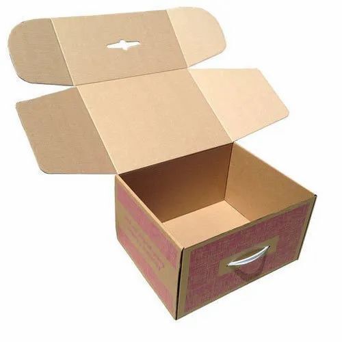 Die Cut Corrugated Box - Virgin Kraft Paper, Customized Size (11-25 Kg), Brown Color, 3 to 7 Ply Thickness, Disposable Design | Rectangle Shape, Matte Finish