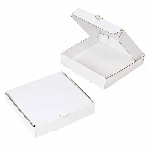Food Packaging Box - Paper Material, Plain White Color | Ideal for Safe and Convenient Food Storage and Transport
