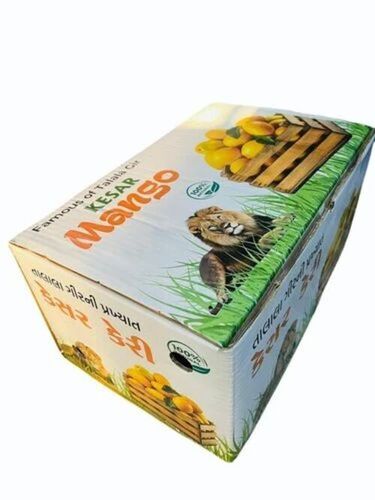 Mango Packaging Box - Kraft Paper 10 Kg Capacity Double Wall 5 Ply Rectangular Shape Multi Color | Ideal for Fruit Packaging