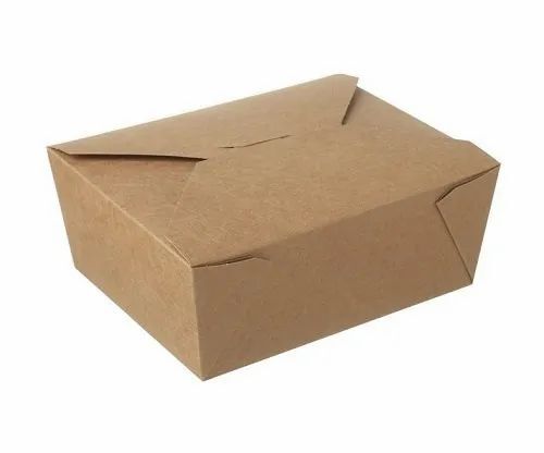 Paper Food Boxes - Plain Cardboard Material | Brown Color, Ideal for Versatile Food Packaging Solutions