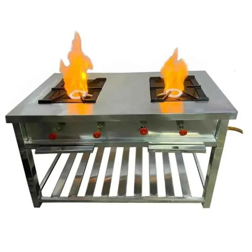 Premium Two Burner Gas Stove - Color: Silver