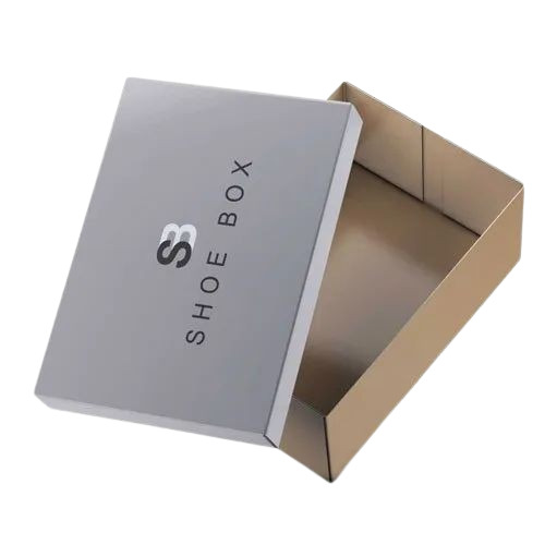 Shoes Packaging Box - Single Wall 3 Ply, Multi Color Matte Finish, Virgin Kraft Paper (140/150 GSM), Rectangular Shape, Disposable Design