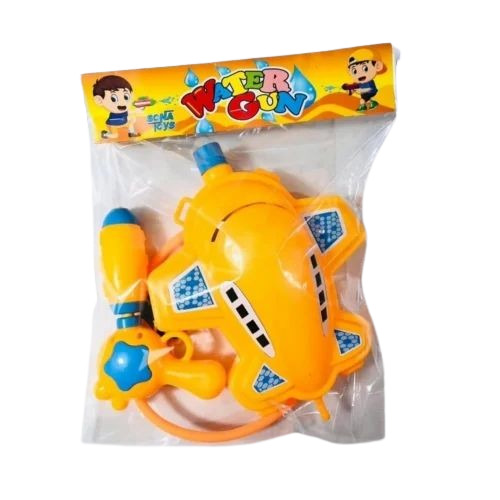 Water Gun Pichkari - Plastic Material, Yellow Color | Durable, Lightweight Design for Holi Celebrations, Packet Packaging, Store in Cool, Dry Place