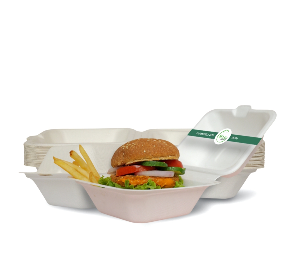Disposable Burger Box - Color: White