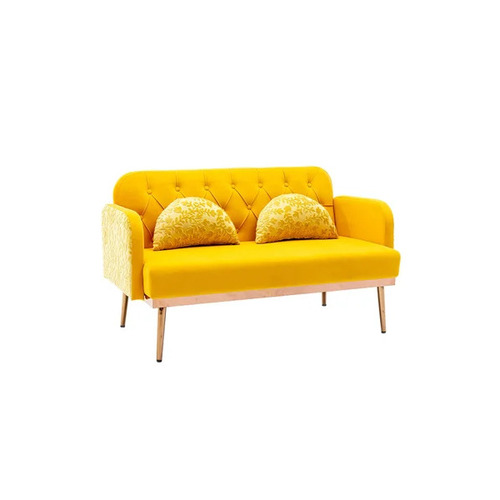 Yellow Wooden Restaurant Sofa