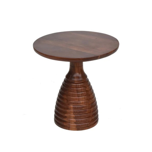 2 Feet Brown Mango Wood Side Table