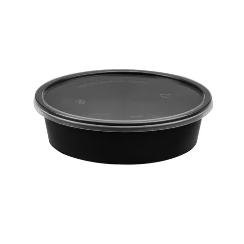 Round Plastic Food Container - Hardness: Rigid