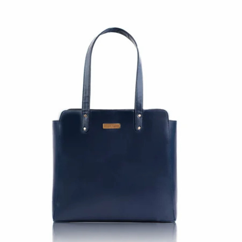 Blue Ladies Leather Handbag
