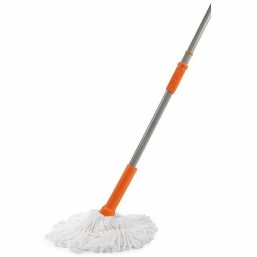 Victor Twist Mop - Polyester Mop Head, White, Orange | Plastic, Home Use, Good Quality