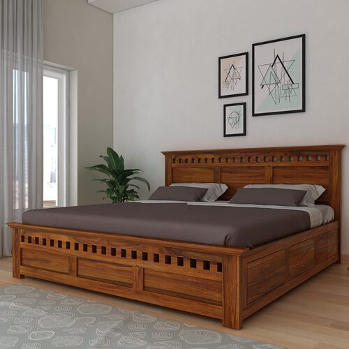 wooden bed