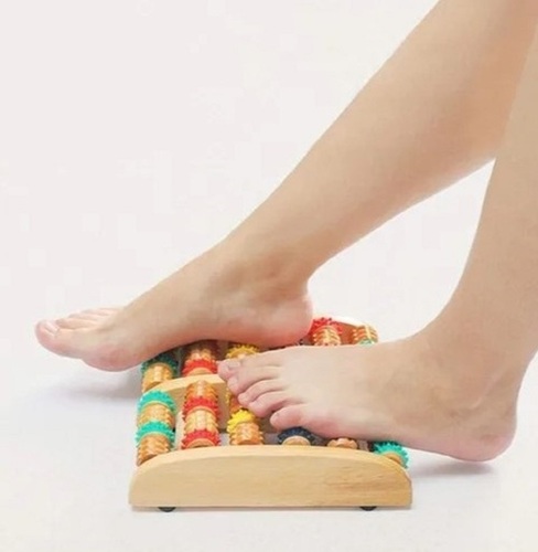 Solid Wooden Roller Foot Massager