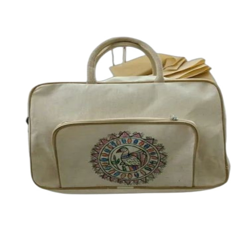 प्रिंटेड जूट लैपटॉप बैग