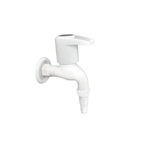 White Plastic Nozzle Bib Cock