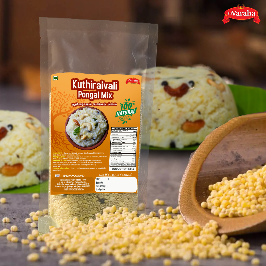 Kuthiraivali ( Baranyard ) millet Pongal Mix