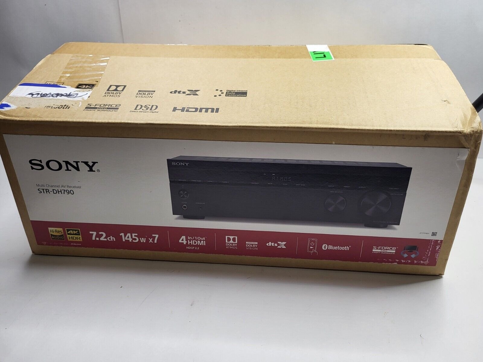 Sony STR-DH790 7.2-ch Surround Sound Home Theater AV Receiver: 4K HDR, Dolby Atmos & Bluetooth Black