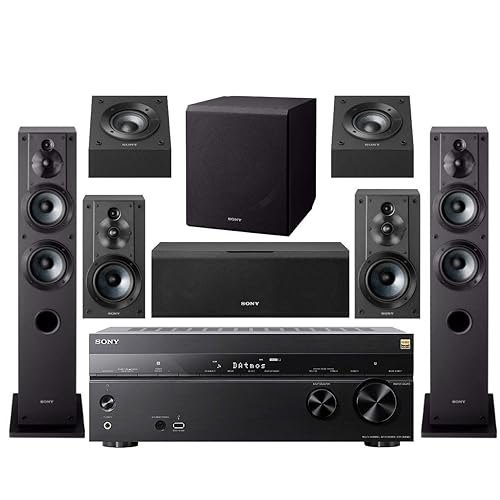 Sony STR-DN1080 7.2-Channel Home Theater AV Receiver Bundled Speakers(9 Items)